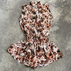 Prose & Poetry Romper Womens Size Small floral Multicolored Made In USA‎